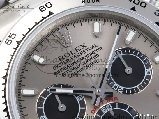 0213 DAYTONA 116509 SS OMF BEST EDITION GRAY BLACK DIAL ON SS BRACELET A7750 (SLIM MOVEMENT) Trendy 1805